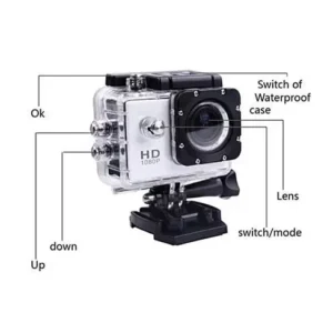 All PRO Action Sports Camera With 1080P HD And WiFi 18 PCS Of Accessory Included - Thumbnail Image 3
