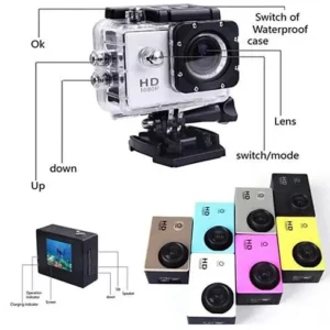 All PRO Action Sports Camera With 1080P HD And WiFi 18 PCS Of Accessory Included - Thumbnail Image 5